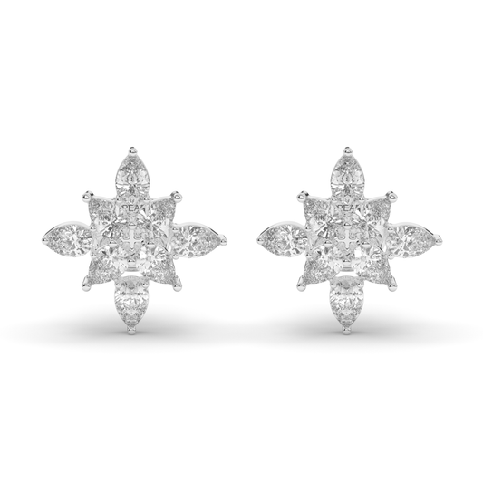 Charming Pear-Shaped Lab-Grown Diamond Clusters - Pear Jewels