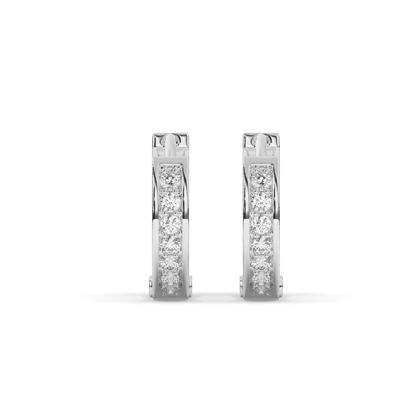 Elegant Round Lab-Grown Diamond Hoop Earrings - Pear Jewels