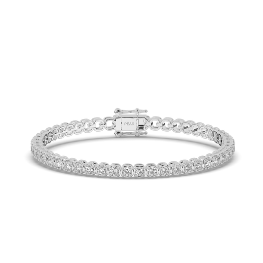 Infinite Ellipses Lab-grown Diamond Tennis Bracelet - Pear Jewels
