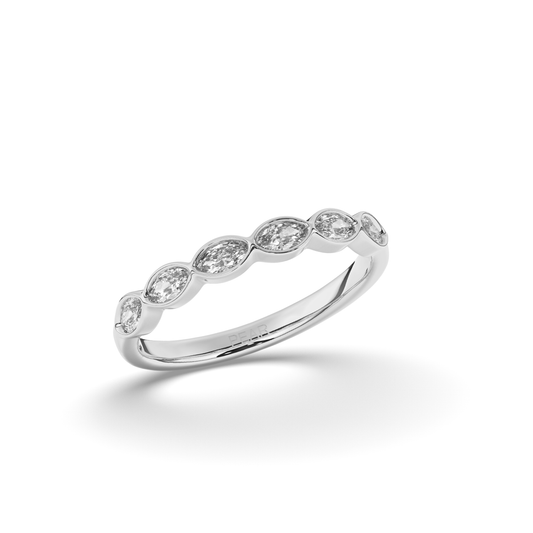 Lab Grown Diamond Half Eternity Band - Pear Jewels