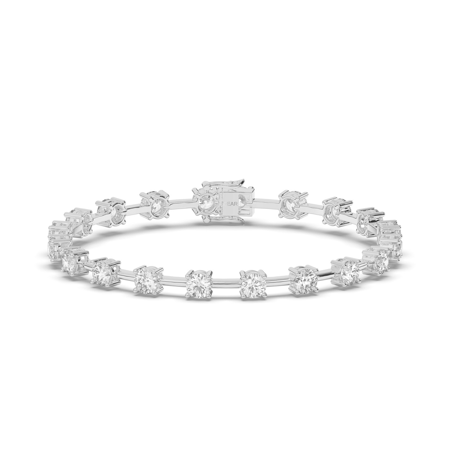 Spaced-Out Lab-grown Diamond Tennis Bracelet - Pear Jewels