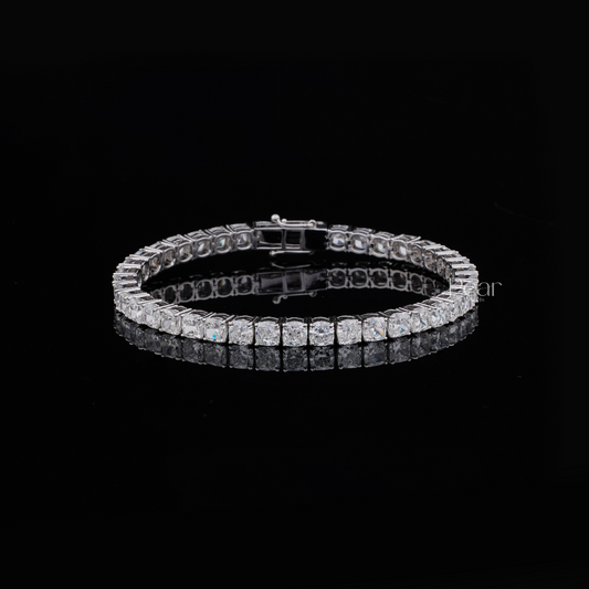 Cushion Lab Grown Diamond Tennis Bracelet - Pear Jewels