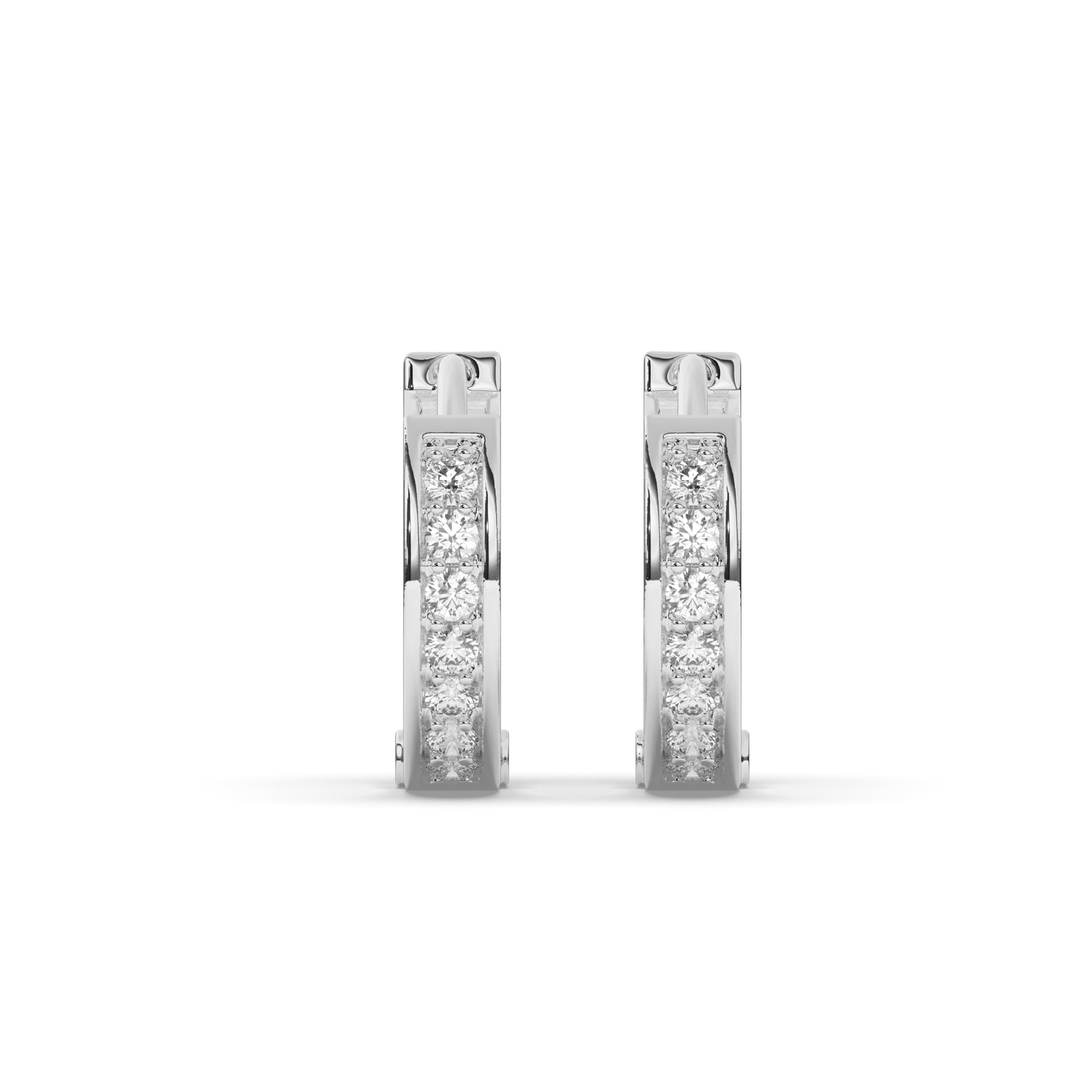 Elegant Round Lab-Grown Diamond Hoop Earrings - Pear Jewels