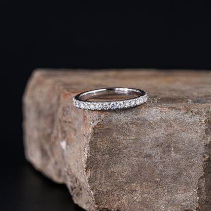 Half Eternity Ring Round Diamond Band