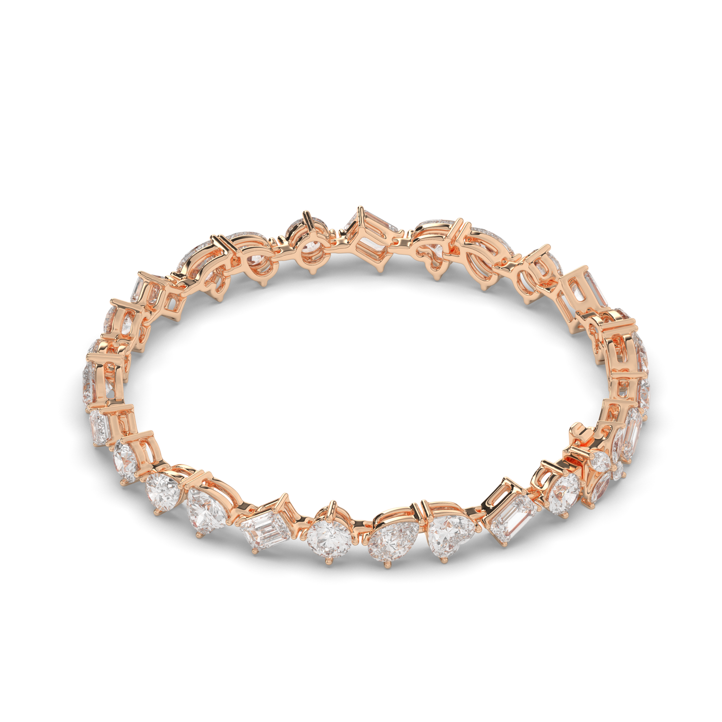 Multishape Lab-Grown Diamonds Tennis Bracelet