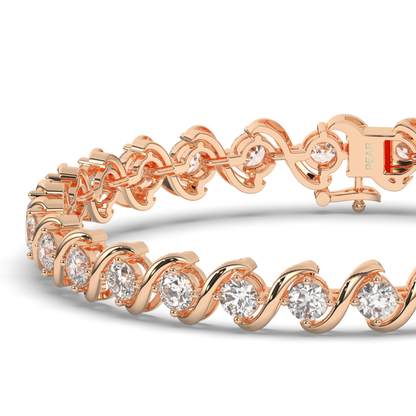 Sterling Tennis Bracelet with Lab-grown Round Diamonds