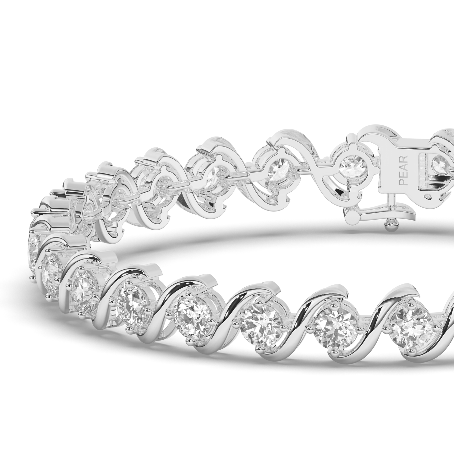 Sterling Tennis Bracelet with Lab-grown Round Diamonds