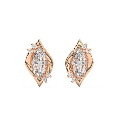 Halo Marquise Lab-Grown Diamond Stud Earrings