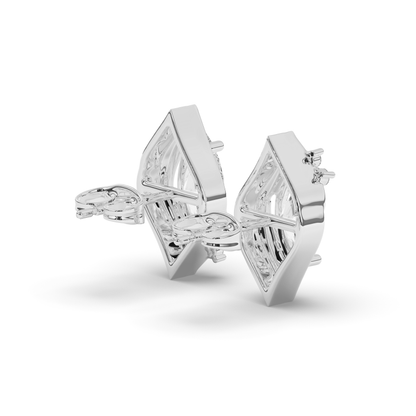 Halo Marquise Lab-Grown Diamond Stud Earrings