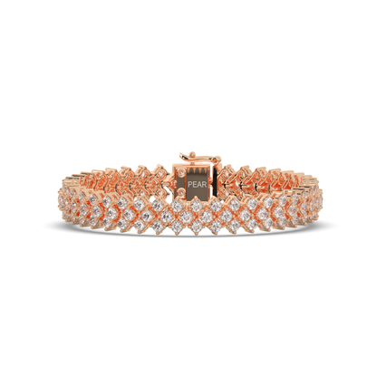 Multi-Row Sterling Tennis Bracelet with Lab-grown Round Diamonds