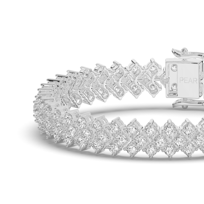 Multi-Row Sterling Tennis Bracelet with Lab-grown Round Diamonds