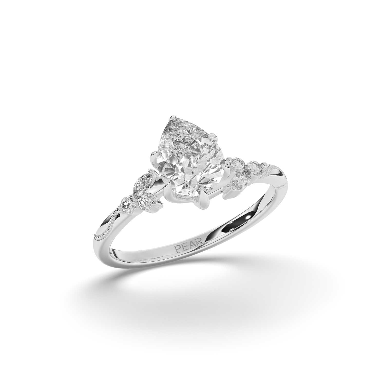 Pear Shape Solitaire Ring