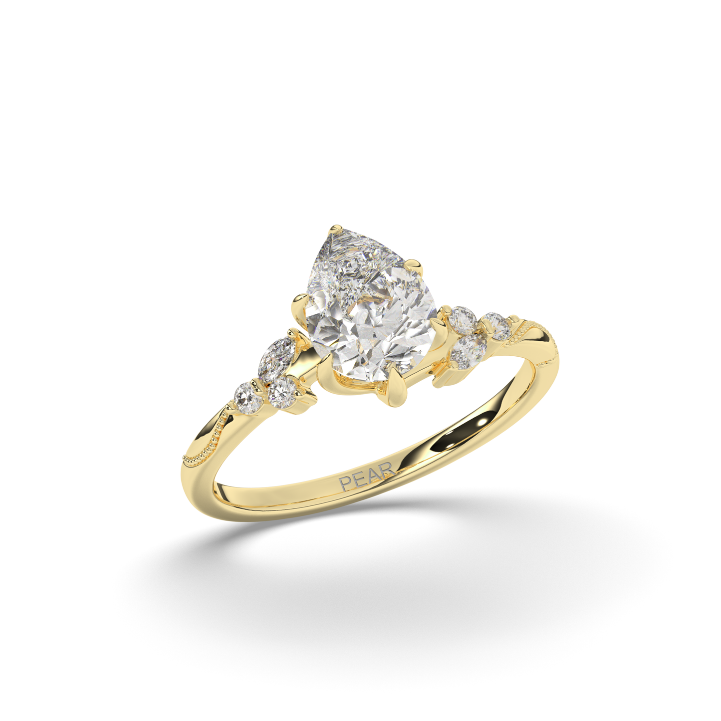 Pear Shape Solitaire Ring