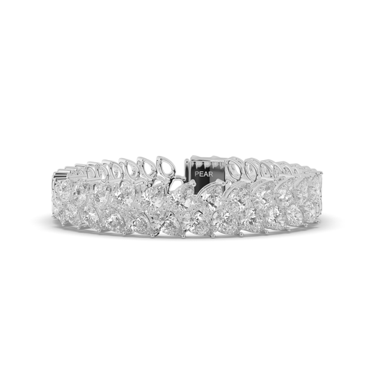 Pear Radiance Lab-grown Diamond Double Row Tennis Bracelet