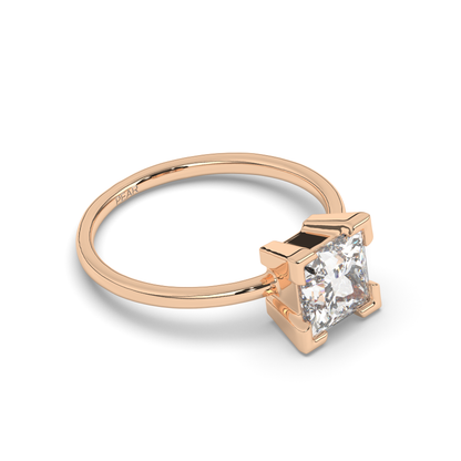 Princess Lab-Grown Diamond Ring in Prong Setting