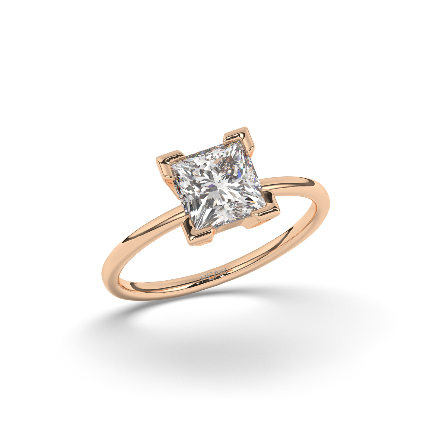 Princess Lab-Grown Diamond Ring in Prong Setting