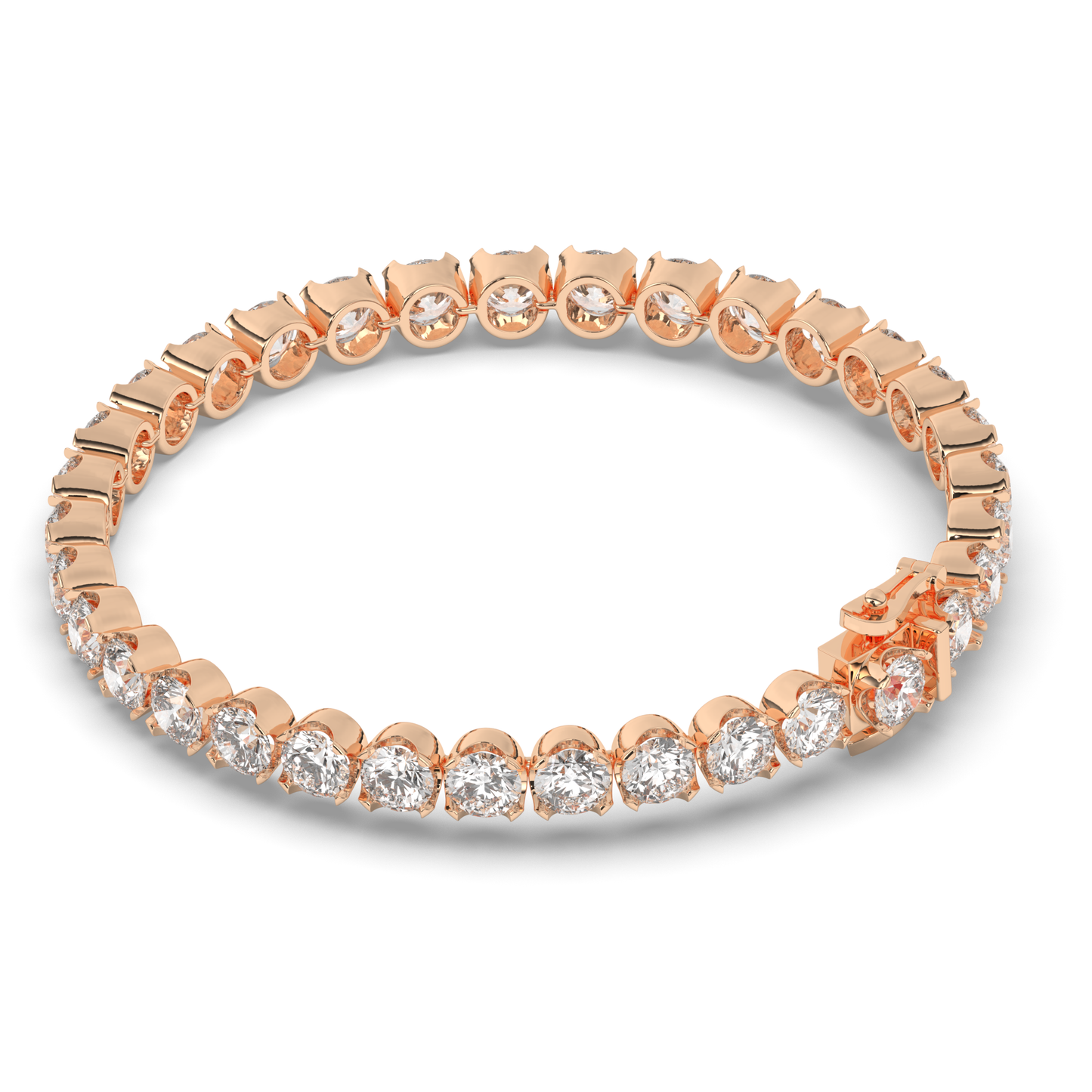 Round Cut Lab-grown Diamonds Tennis Bracelet