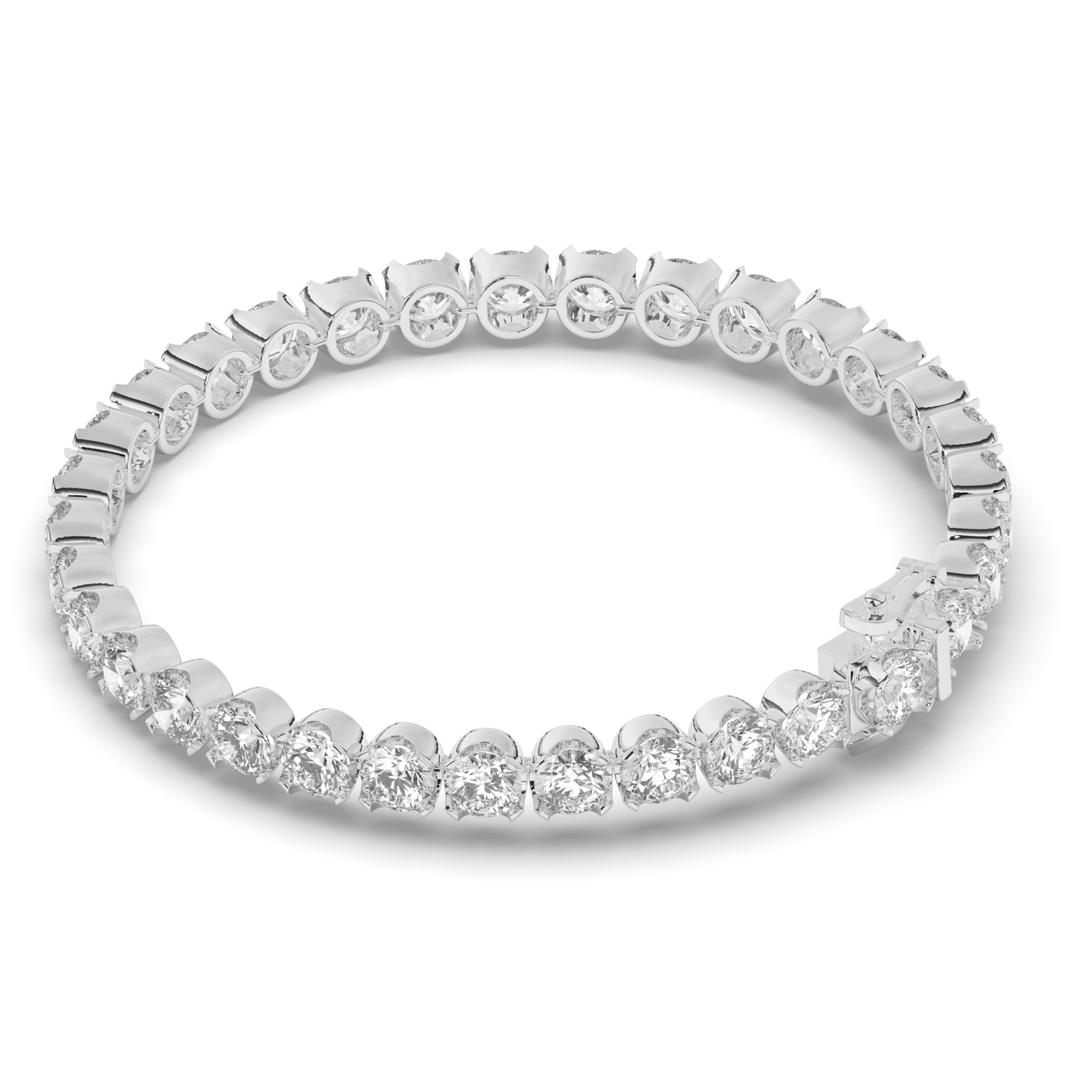 Round Cut Lab-grown Diamonds Tennis Bracelet