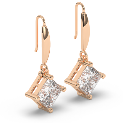 Majestic Princess Lab-Grown Diamond Dangle Earrings