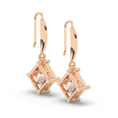 Majestic Princess Lab-Grown Diamond Dangle Earrings