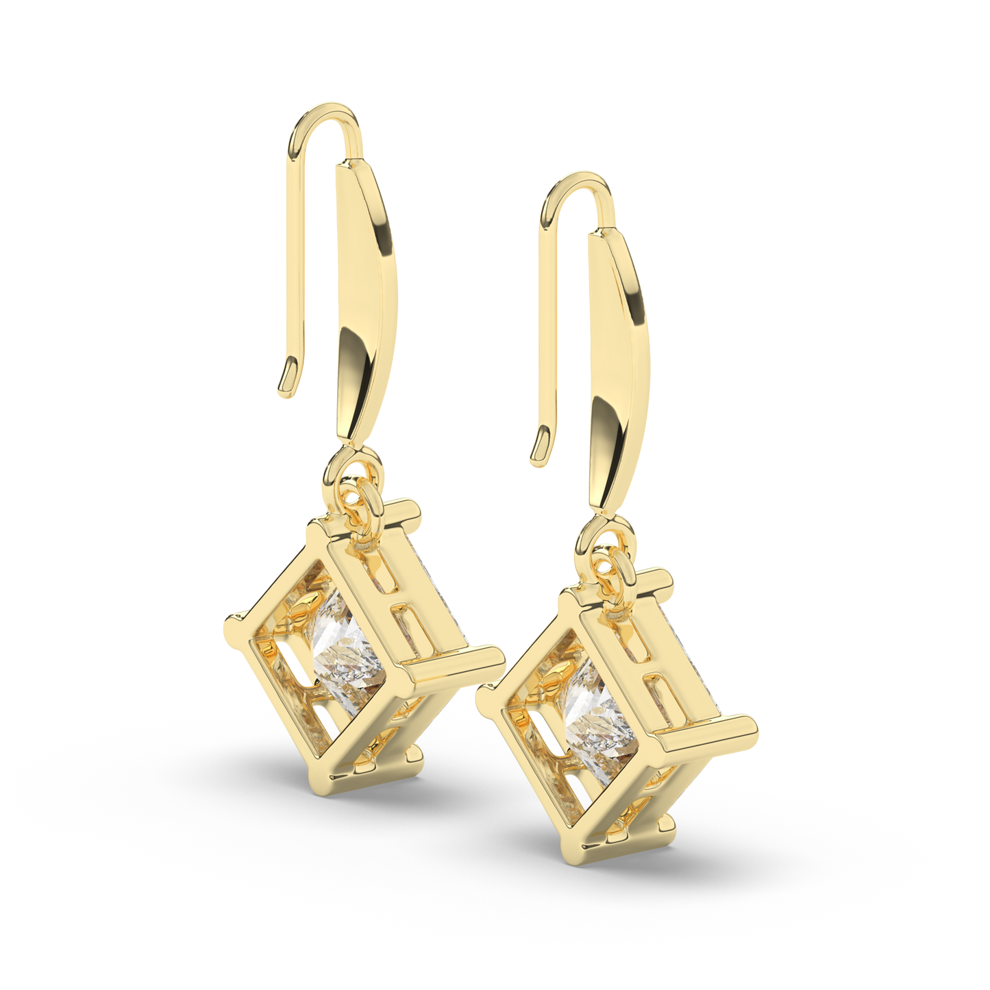 Majestic Princess Lab-Grown Diamond Dangle Earrings