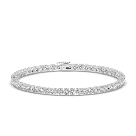 Round Cut Lab-grown Diamond Trendy Tennis Bracelet