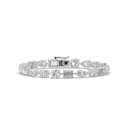 Multi-Cut Lab-grown Diamond Flexible Tennis Bracelet