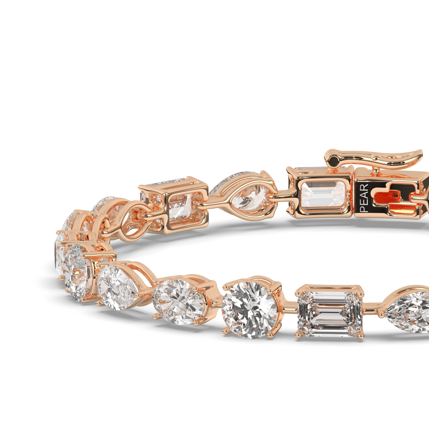 Multi-Cut Lab-grown Diamond Flexible Tennis Bracelet