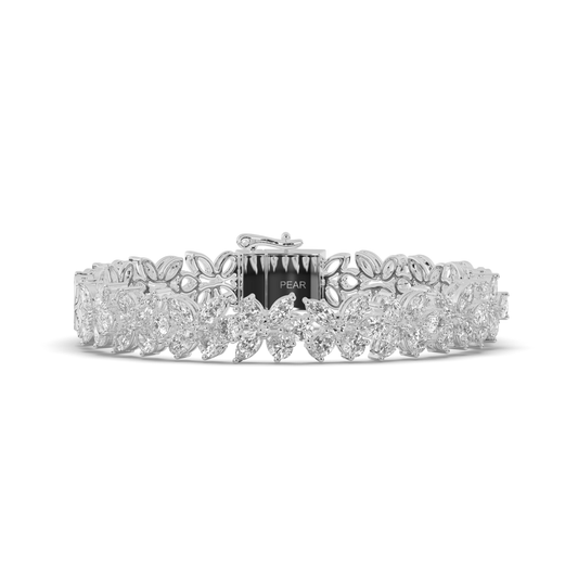 Lab-grown Diamond Leaves & Butterfly Tennis Bracelet