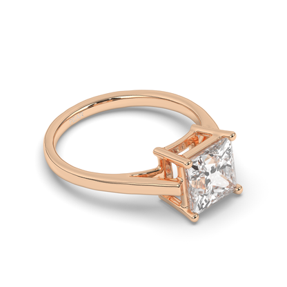 Princess Halo Solitaire Lab-Grown Diamond Ring