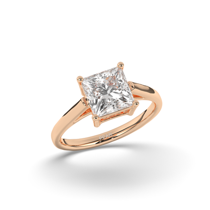 Princess Halo Solitaire Lab-Grown Diamond Ring