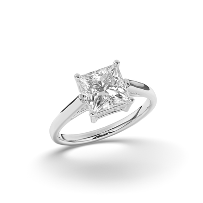 Princess Halo Solitaire Lab-Grown Diamond Ring