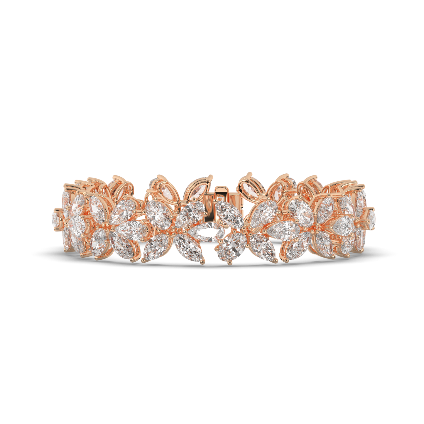 Pear Shaped Butterflyl Lab grown Diamond Fashion Tennis Bracelet