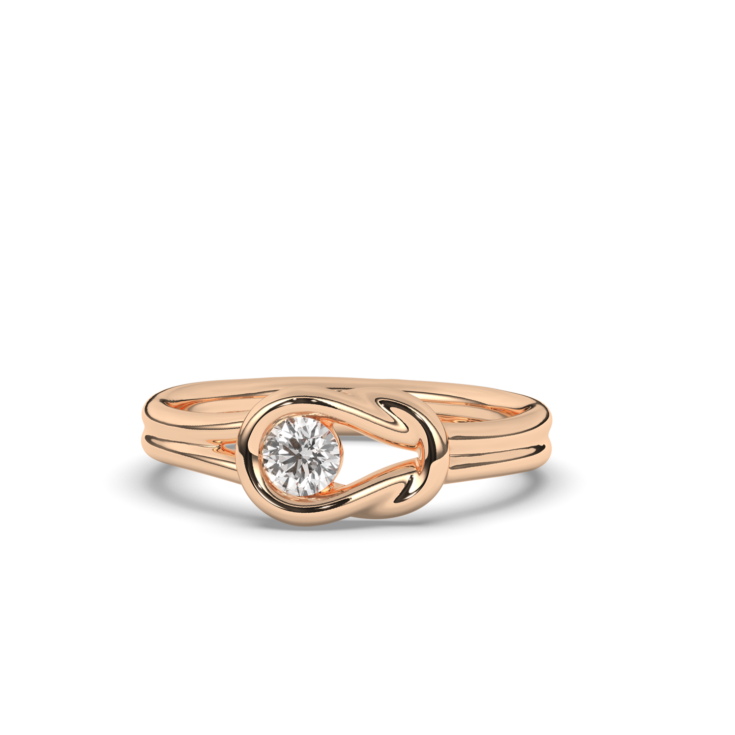 Lab-Grown Diamonds Radiant Round Solitaire Ring