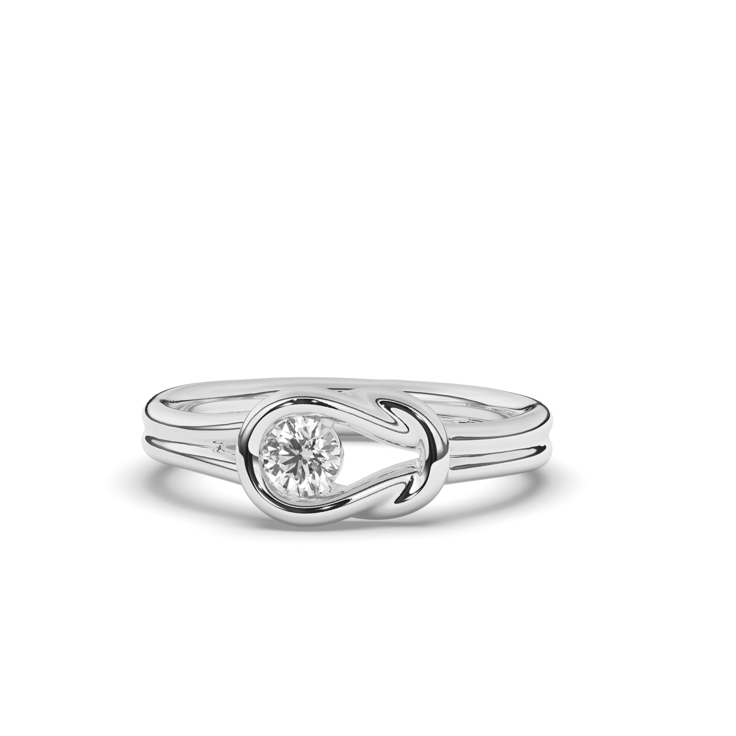 Lab-Grown Diamonds Radiant Round Solitaire Ring