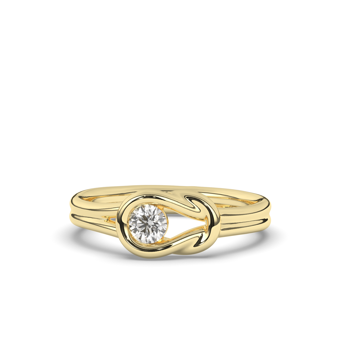 Lab-Grown Diamonds Radiant Round Solitaire Ring