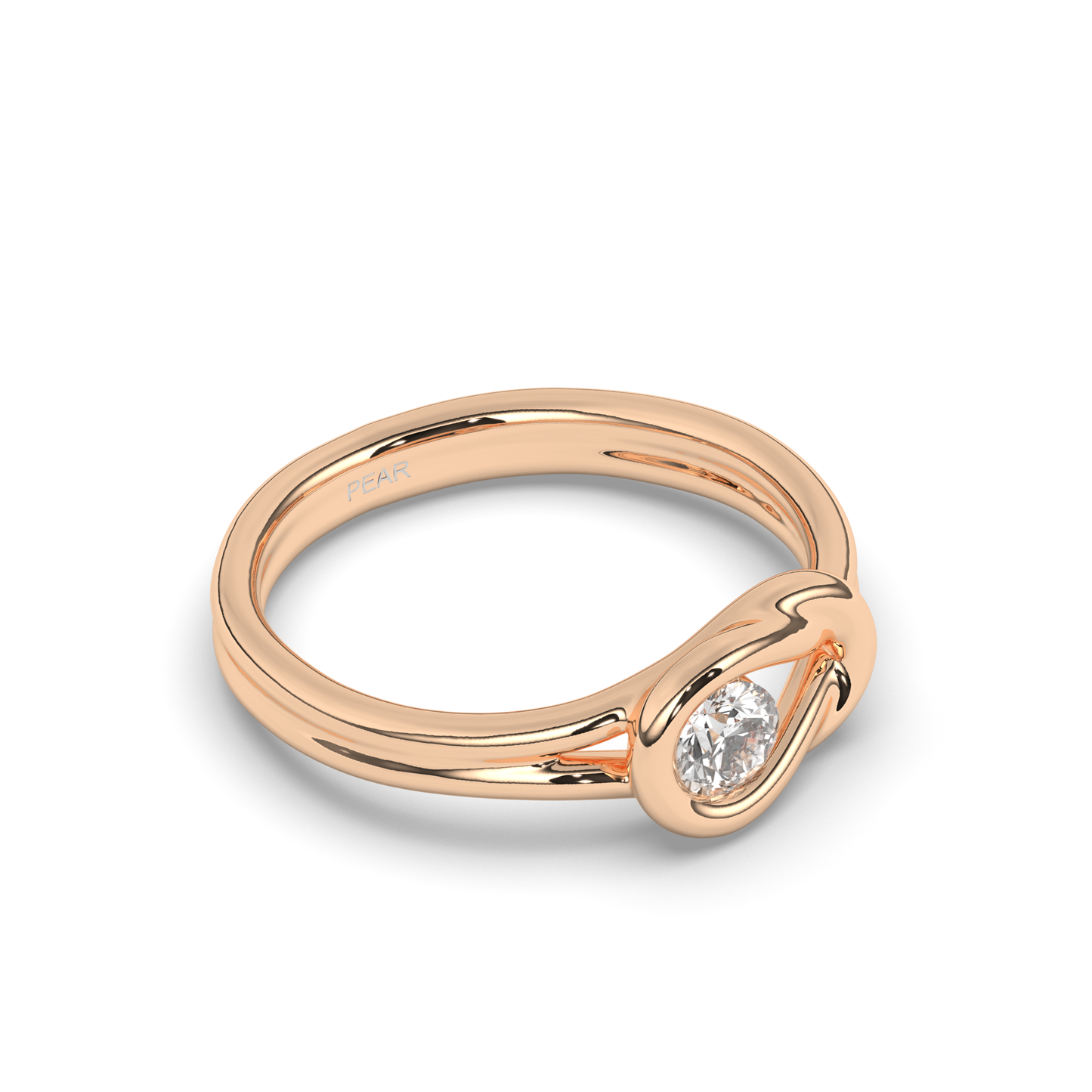 Lab-Grown Diamonds Radiant Round Solitaire Ring