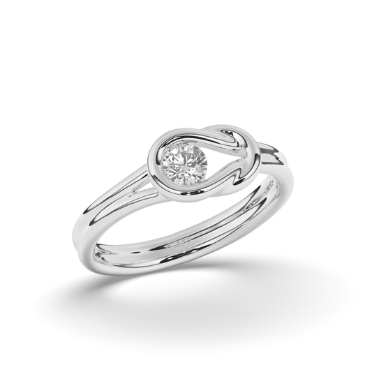 Lab-Grown Diamonds Radiant Round Solitaire Ring