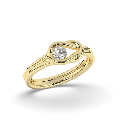 Lab-Grown Diamonds Radiant Round Solitaire Ring