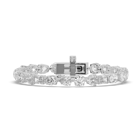 Multi-Shaped Lab-grown Diamond Tennis Bracelet