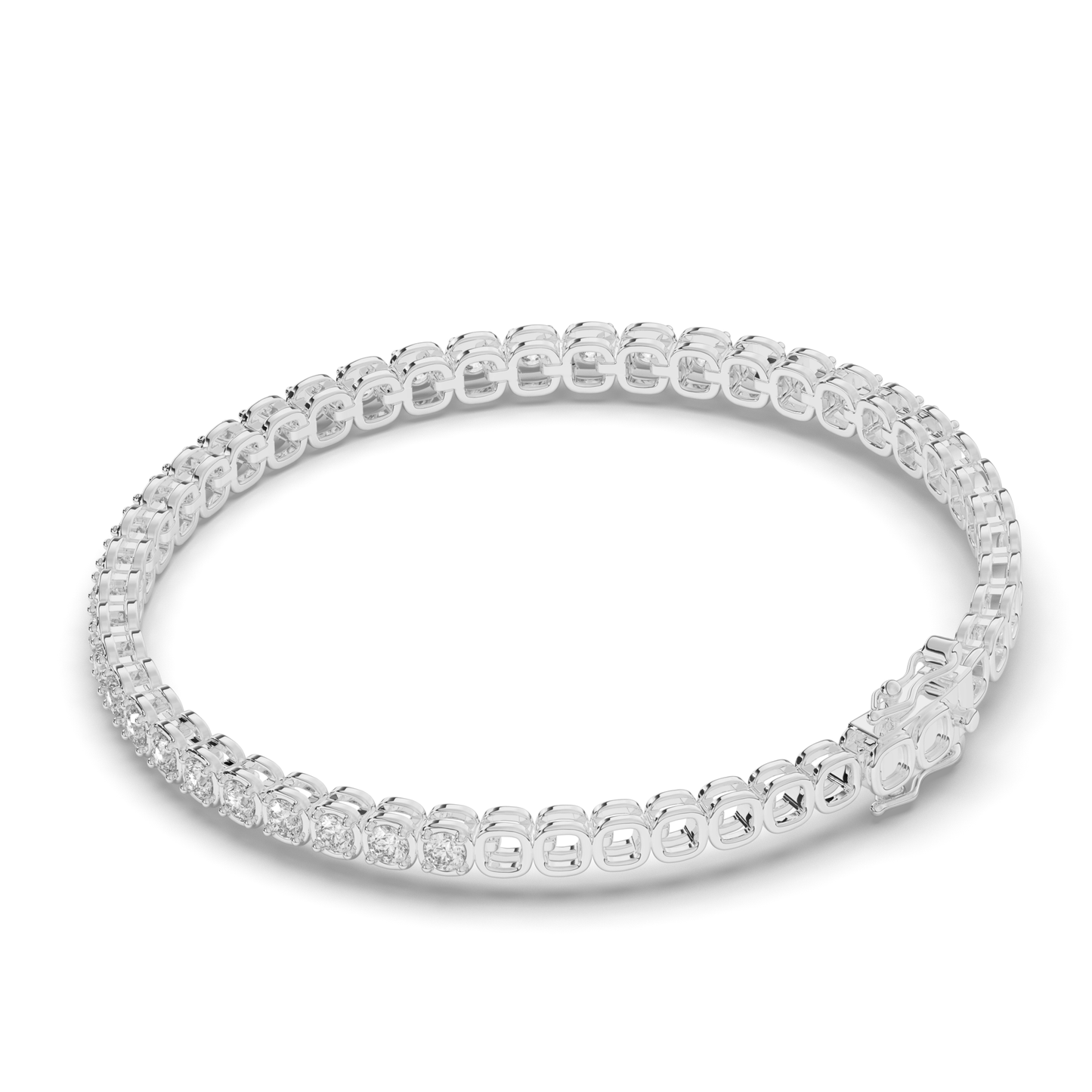 Infinite Ellipses Lab-grown Diamond Tennis Bracelet