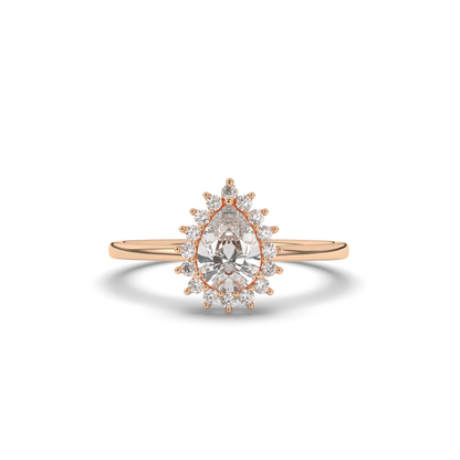 Pear Halo Lab-Grown Diamond Engagement Ring