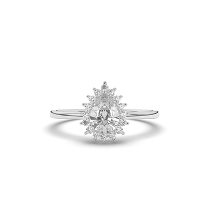 Pear Halo Lab-Grown Diamond Engagement Ring