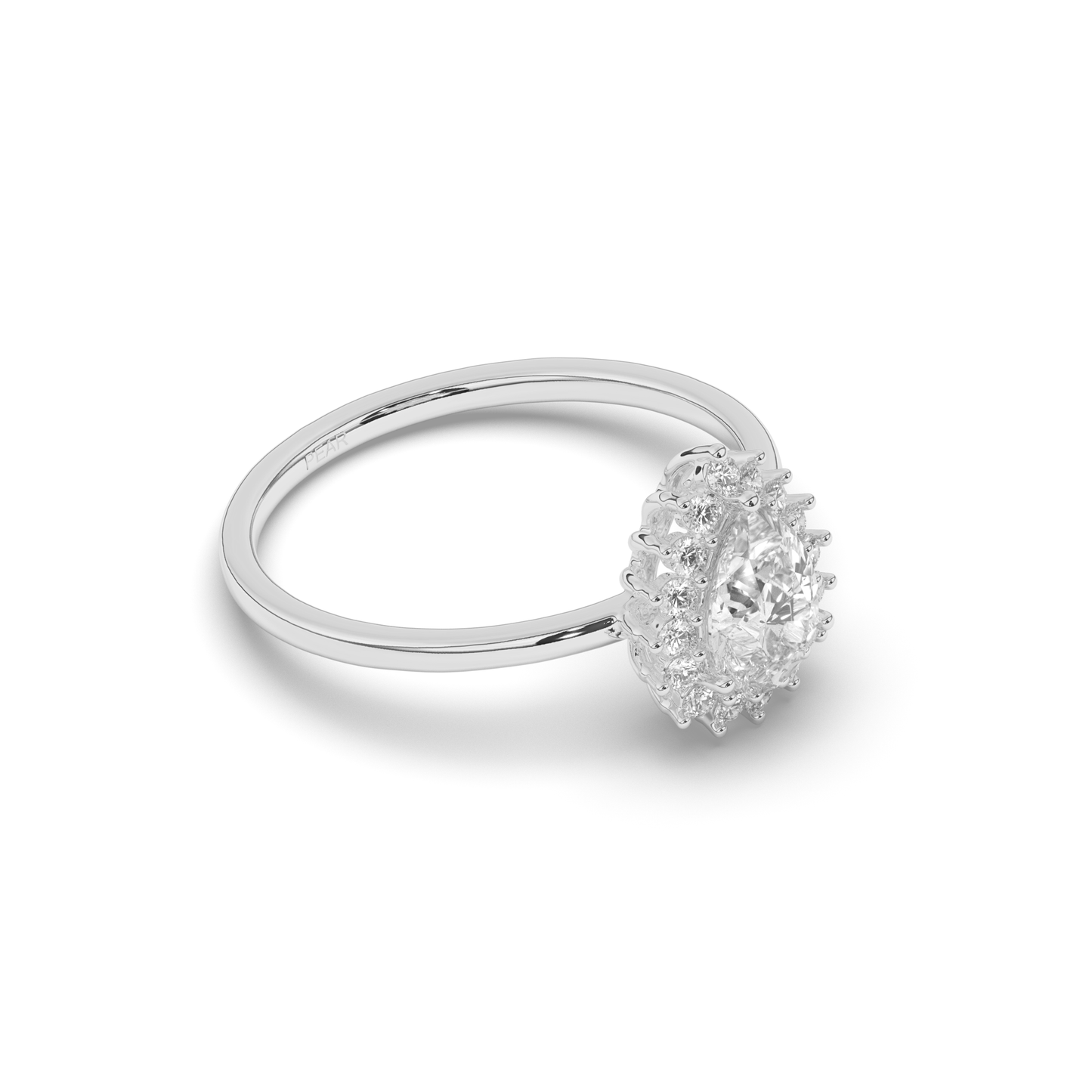 Pear Halo Lab-Grown Diamond Engagement Ring