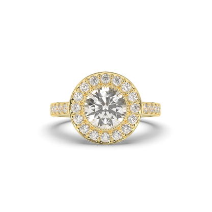 Round Lab-Grown Diamond Halo Engagement Ring