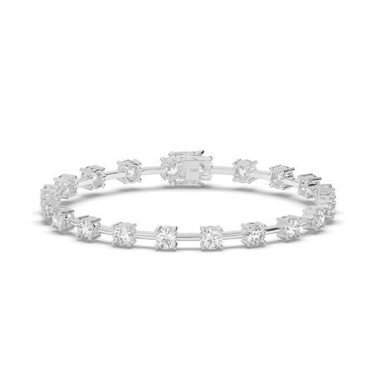 Spaced-Out Lab-grown Diamond Tennis Bracelet