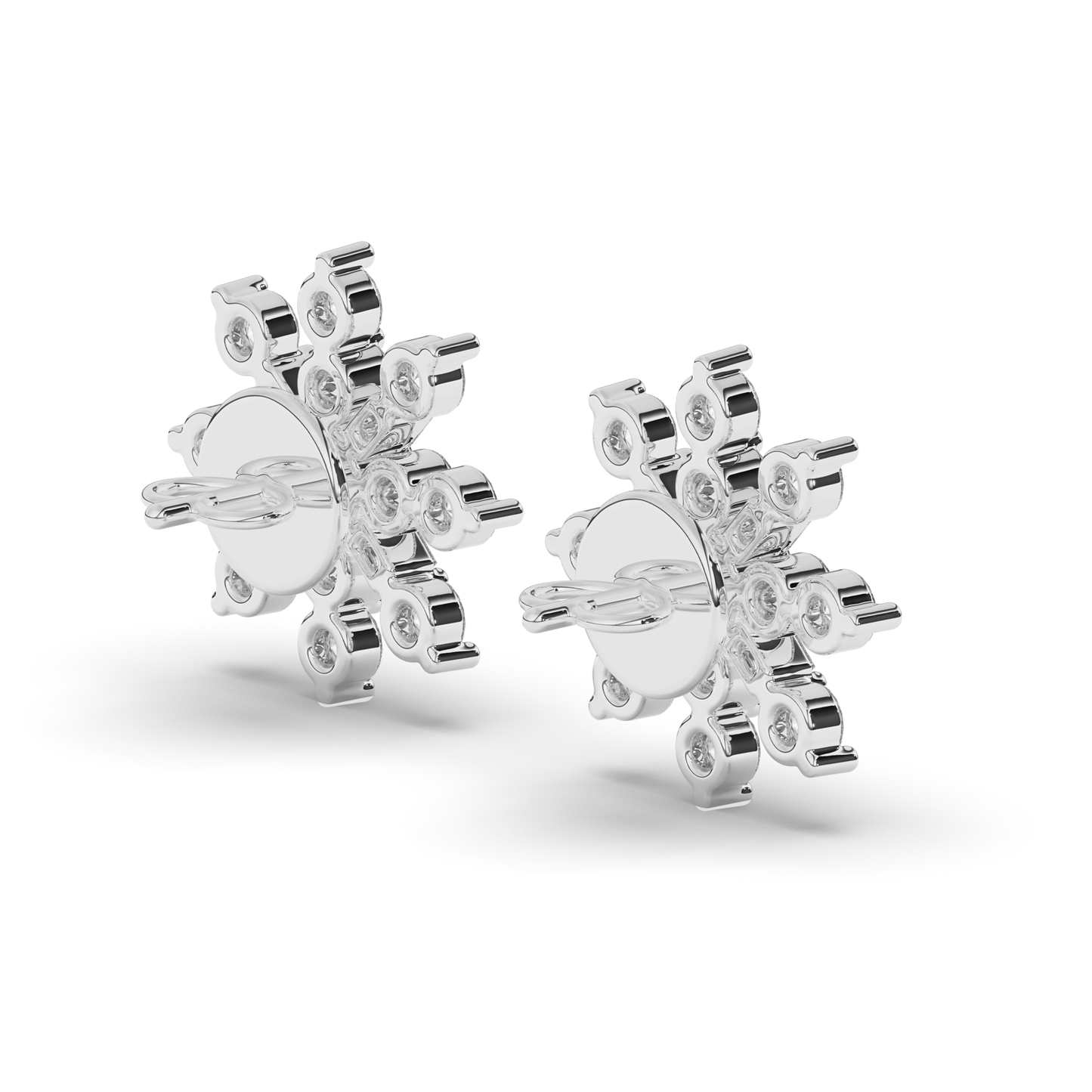 Round & Baguette Lab-Grown Diamond Luxe Cluster Earrings