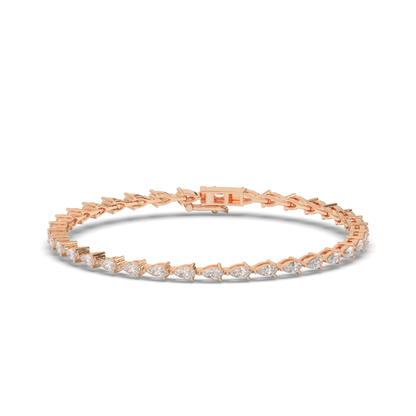 Teardrop Lab-grown Diamond Tennis Bracelet