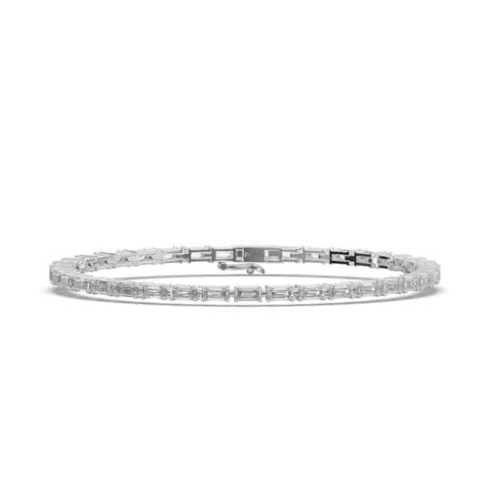 Bold Sleeping Emerald Lab-grown Diamond Tennis Bracelet