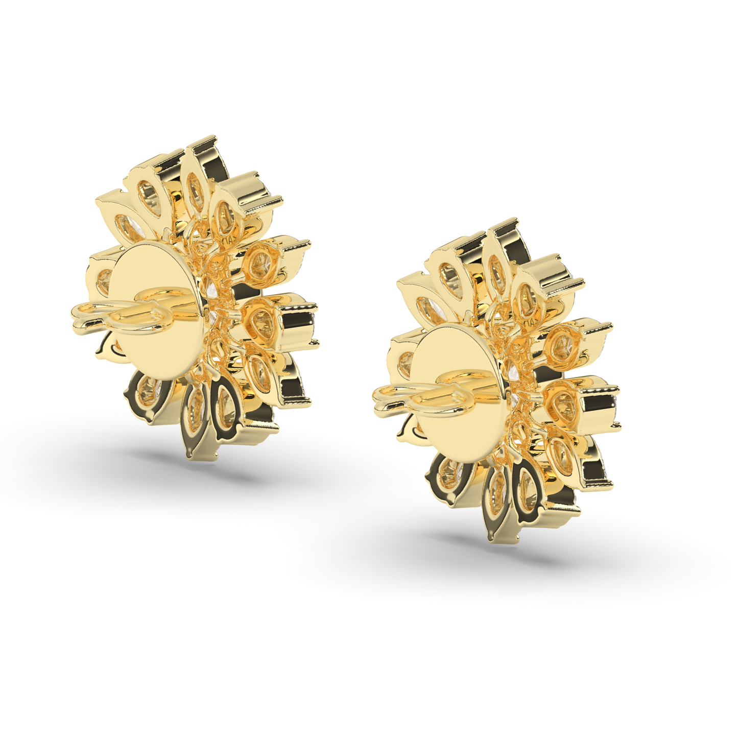 Exquisite Mixed Shape Lab-Grown Diamond Cluster Earrings